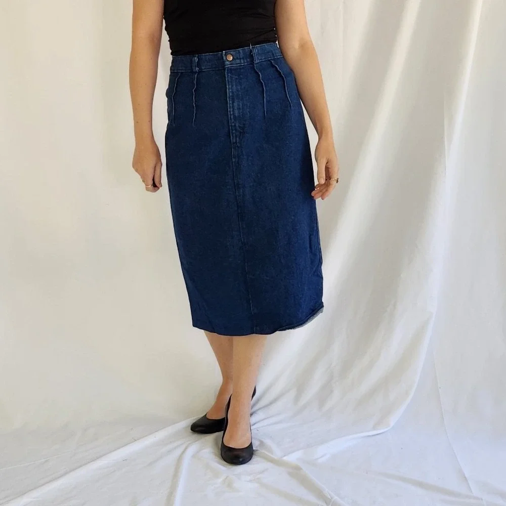 90s Denim Pencil Skirt‎